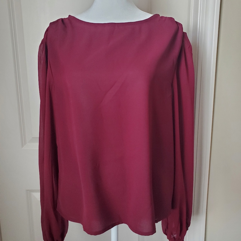 NWOT Blouse Burgundy Wine Color